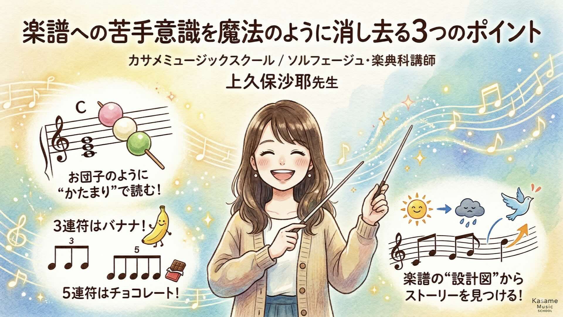 楽譜への苦手意識を魔法のように消し去る！ソルフェージュ・楽典3つのポイント