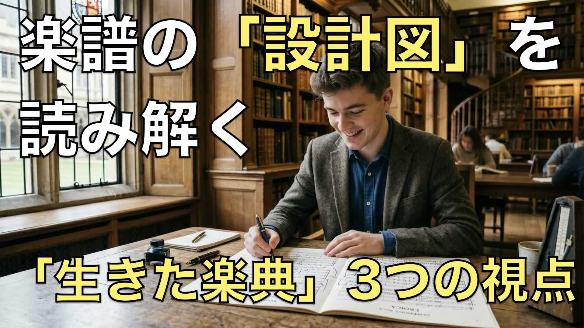 楽譜の「設計図」を読み解く「生きた楽典」3つの視点