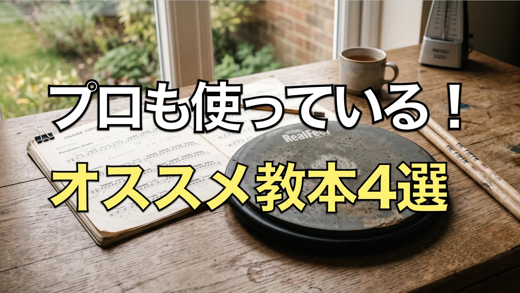 プロも使っている！初心者から上級者までオススメの小太鼓（スネアドラム）教本4選
