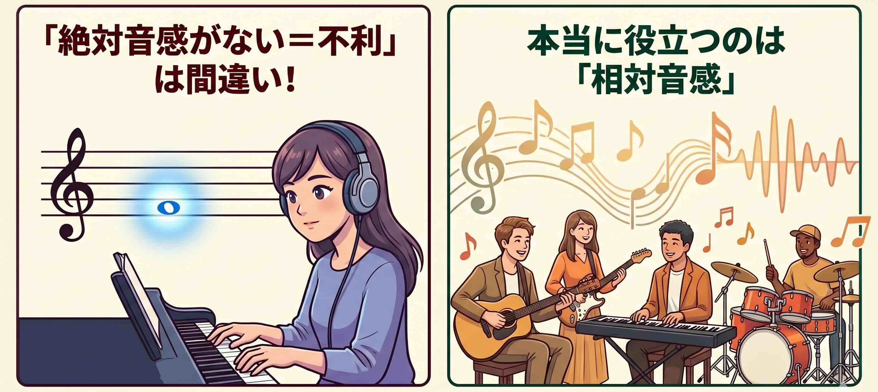 「絶対音感がない＝不利」は間違い！現場で本当に役立つのは「相対音感」